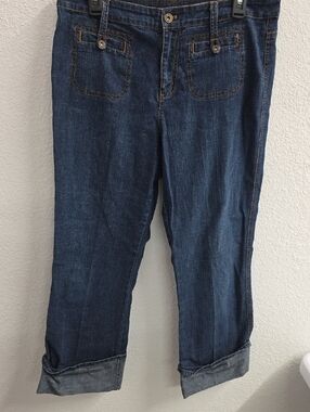DKNY Boyfriend Rolled Cuff Ankle Jeans Size 12, 26" Inseam